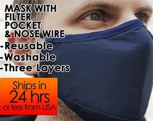 Reusable Face Mask With Adjustable Nose